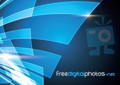 Technology Abstract Stripe Background With Copy-space  Ill Stock Image