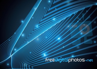 Technology Abstract Stripe Background With Copy-space  Ill Stock Image