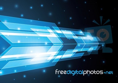 Technology Abstract Stripe Background With Copy-space  Ill Stock Image