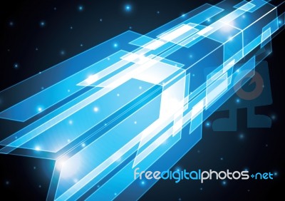 Technology Abstract Stripe Background With Copy-space  Ill Stock Image