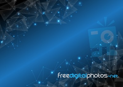 Technology Abstract Triangle Polygon Background Stock Image