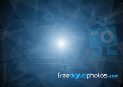 Technology Abstract Triangle Polygon Background Stock Image