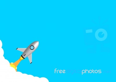 Technology Business Start Up Soar Rocket Background Stock Image