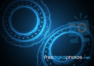 Technology Circle Abstract Background Stock Image