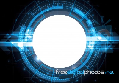 Technology Circle Abstract Background Stock Image