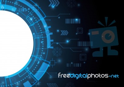 Technology Circle Abstract Background Stock Image