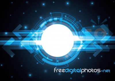 Technology Circle Arrow Abstract Background Stock Image