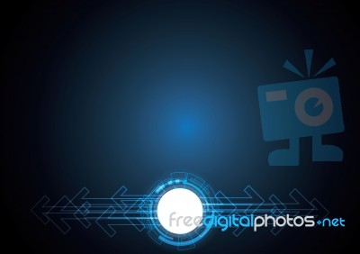 Technology Circle Arrow Abstract Background Stock Image