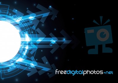 Technology Circle Arrow Abstract Background Stock Image