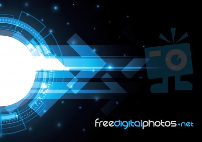 Technology Circle Arrow Abstract Background Stock Image