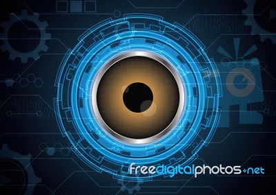 Technology Circle Circuit Abstract Background Stock Image