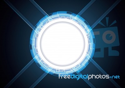 Technology Circle Diagonal Stripe Abstract Background Stock Image