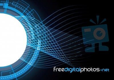 Technology Circle Stripe Abstract Background Stock Image