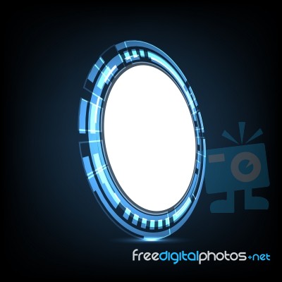 Technology Cyber Abstract Circle Background Stock Image