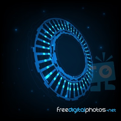 Technology Cyber Abstract Circle Background Stock Image