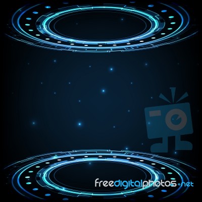 Technology Cyber Abstract Circle Background Stock Image