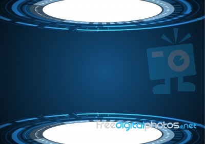 Technology Cyber Abstract Circle Background Stock Image