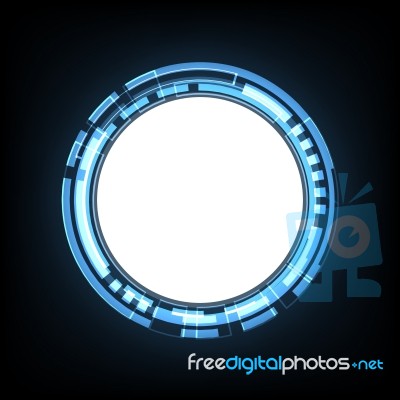 Technology Cyber Abstract Circle Background Stock Image