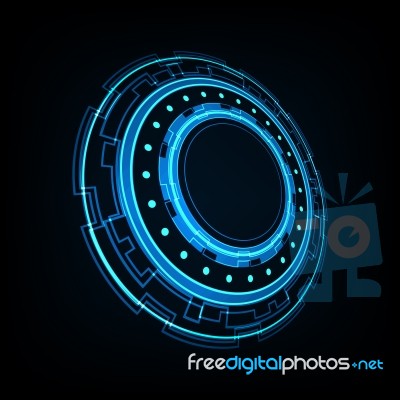 Technology Cyber Abstract Circle Background Stock Image