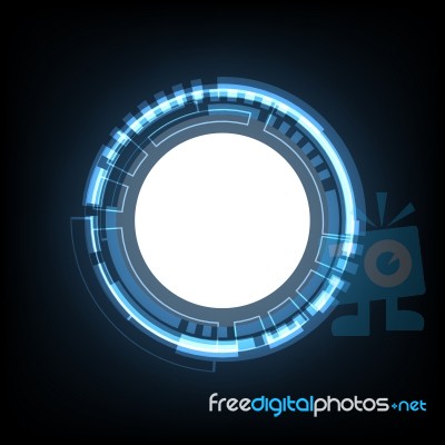 Technology Cyber Abstract Circle Background Stock Image