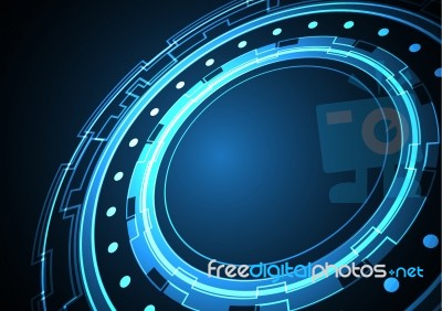 Technology Cyber Abstract Circle Background Stock Image