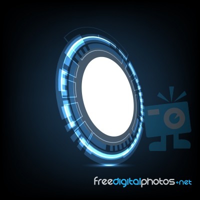 Technology Cyber Abstract Circle Background Stock Image