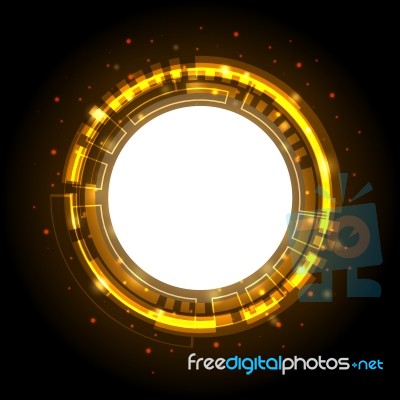 Technology Cyber Abstract Circle Bokeh Background Stock Image