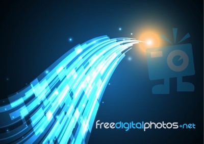 Technology Cyber Abstract Light Stripe Background Stock Image