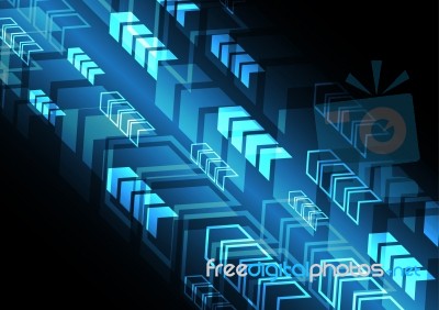 Technology Digital Future Abstract Arrow Background Stock Image