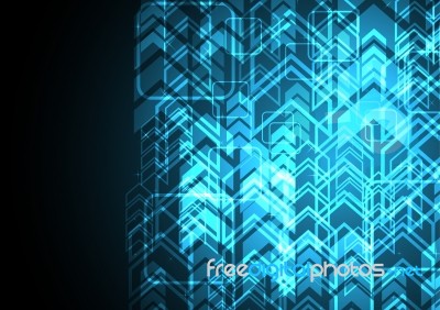 Technology Digital Future Abstract Arrow Background Stock Image