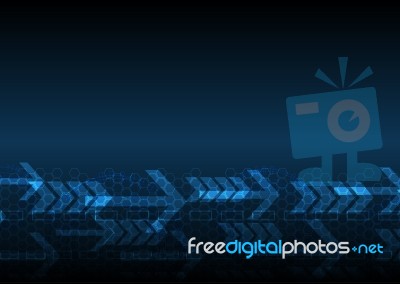 Technology Digital Future Abstract Arrow Background Stock Image