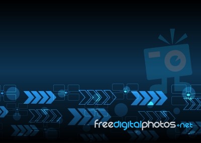 Technology Digital Future Abstract Arrow Background Stock Image