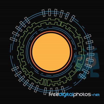 Technology Digital Future Abstract Circle Background Stock Image