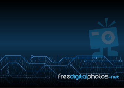 Technology Digital Future Abstract Circuit Binary Background Stock Image