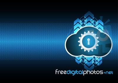 Technology Digital Future Abstract Cyber Security Cloud Stock Image