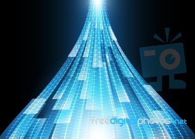 Technology Digital Future Abstract Rectangle Arrow Background Stock Image