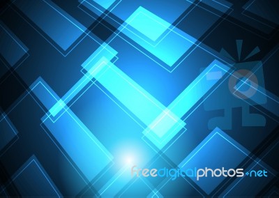 Technology Digital Future Abstract Rectangle Background Stock Image