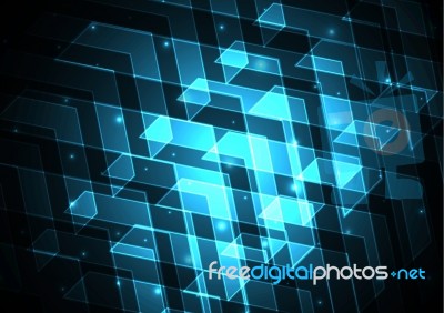 Technology Digital Future Arrow Abstract Background Stock Image