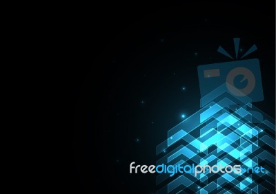 Technology Digital Future Arrow Abstract Background Stock Image