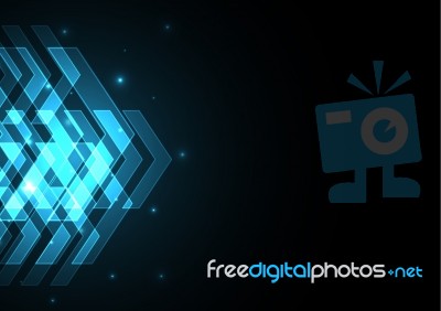 Technology Digital Future Arrow Abstract Background Stock Image