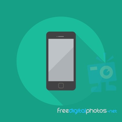 Technology Flat Icon. Smart Phone Stock Image