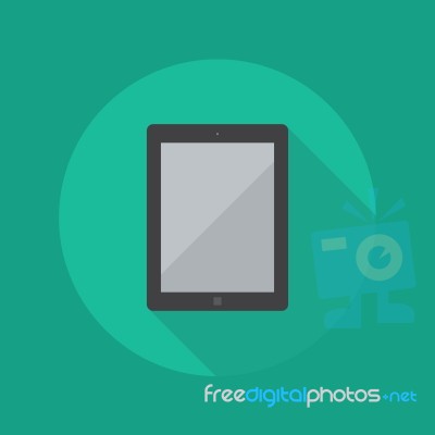 Technology Flat Icon. Tablet Stock Image