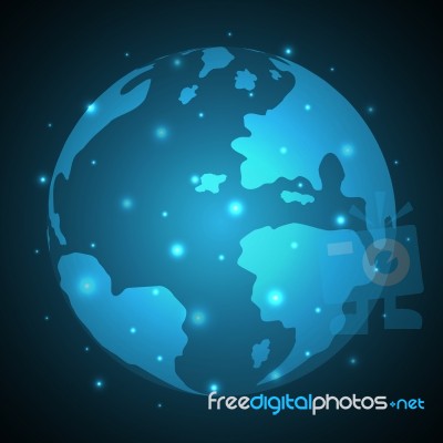 Technology Future Abstract World Globe Stock Image