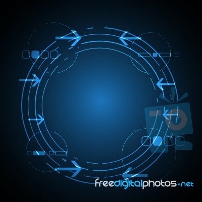 Technology Future Circle Background Stock Image