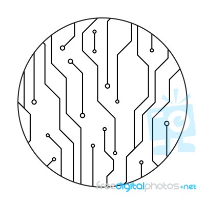 Technology Future Circuit Circle Stock Image