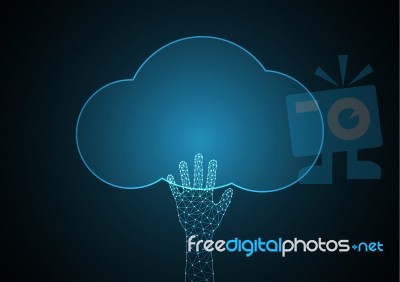 Technology Future Hand Cloud Stock Image