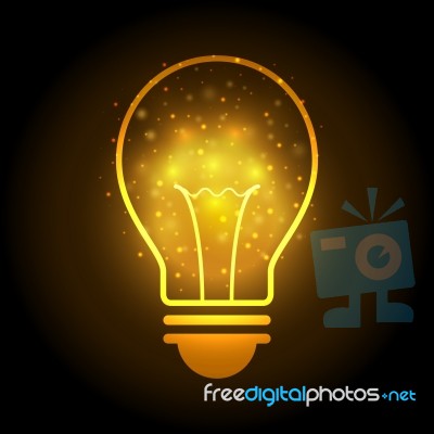 Technology Future Light Bulb Bokeh Stock Image