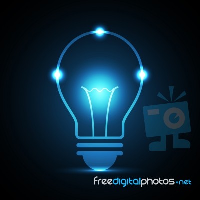 Technology Future Light Bulb Put Stock Image