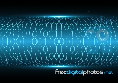 Technology Future Modern Binary Tube Stock Image