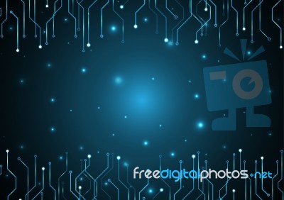 Technology Future Modern Light Circuit Stock Image